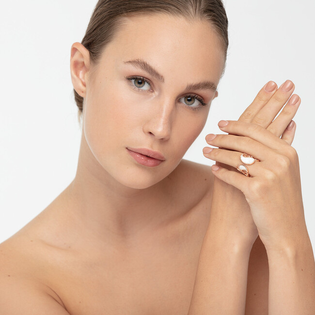 Botte Paisley Cypress Enameled Gold Ring - Thumbnail