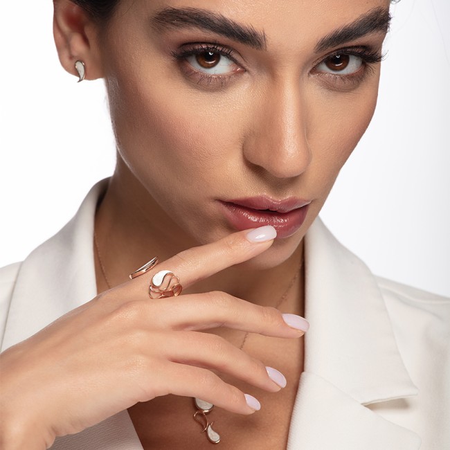 Botte Selvi Mineli Altın Yüzük - Thumbnail