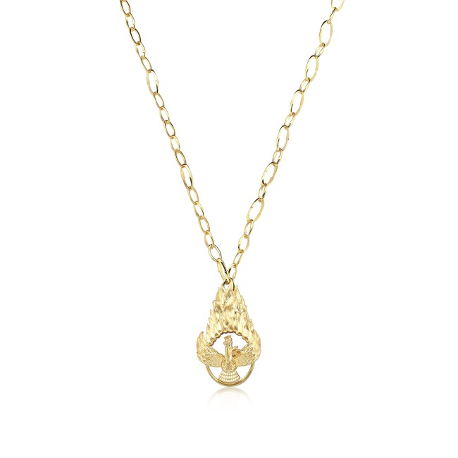 Farvahar Collection - Gold Farvahar Fire Necklace