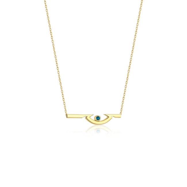 Uniq Design - Göz Eye of Gaia Altın Kolye