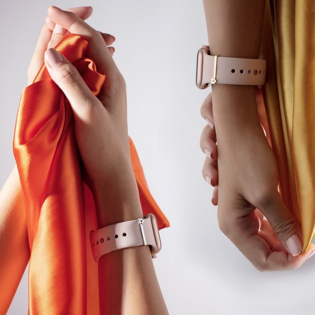 Kalp ve Yıldız Pırlantalı Altın Apple Watch Altın Aksesuar - Thumbnail