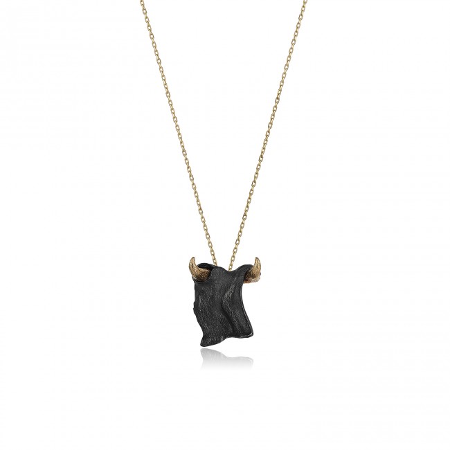 Matador Collection - Matador Gold Horn Black Necklace (1)