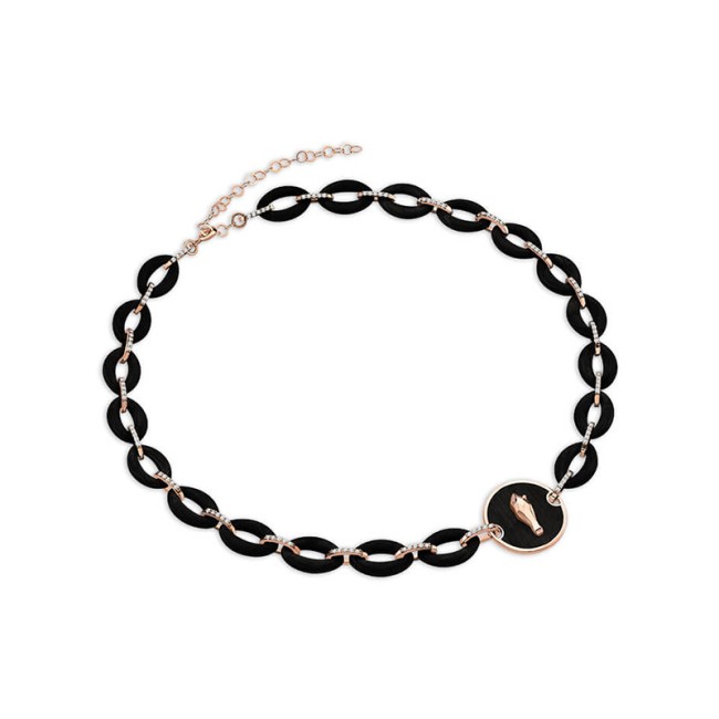 Horse Collection - Shabrang At Pırlanta Altın Choker Kolye