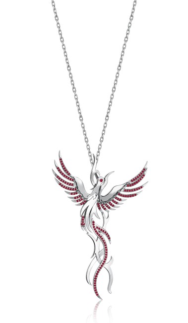 Single Pieces Collection - Phoenix / Simorgh Silver Necklace (1)