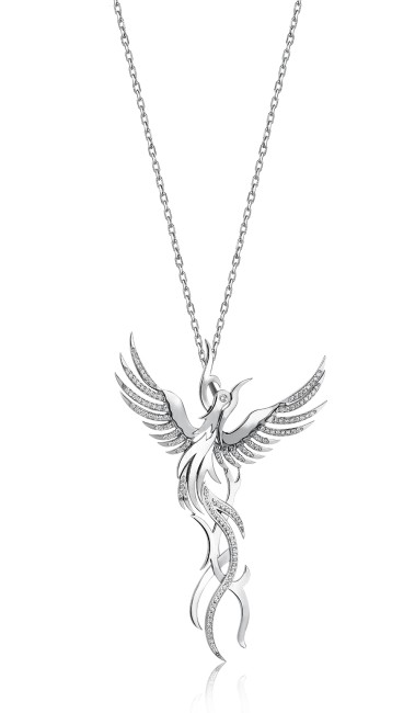 Phoenix / Simorgh Silver Necklace - Thumbnail