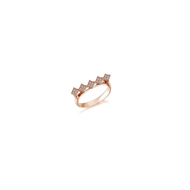 Noghteh Collection - Rumi Five Noghteh Love Wedding Ring