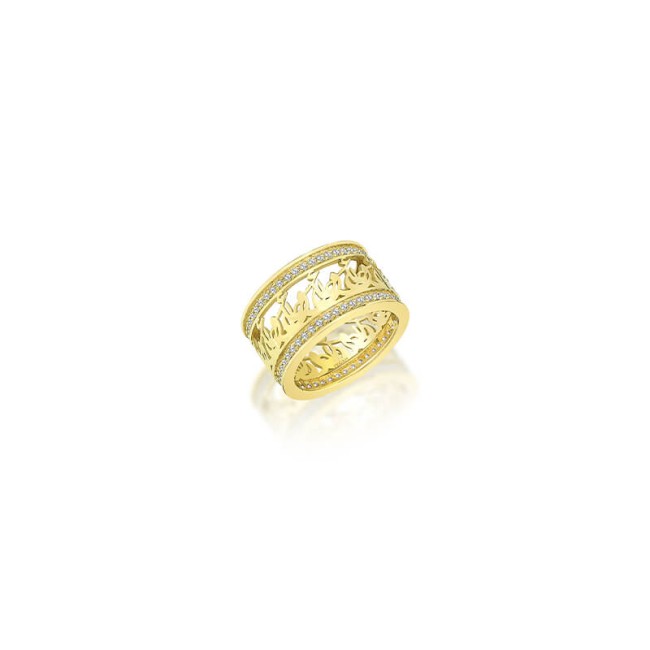 Rumi Love Eshgh and Jan Gold Ring - Thumbnail