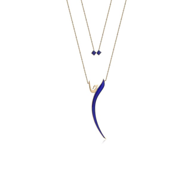 Rumi Collection - Rumi Life Jan Navy Blue Enameled Necklace