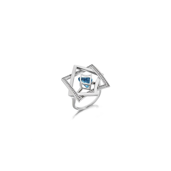 Rumi Noghteh Aquamarine Ring - Thumbnail