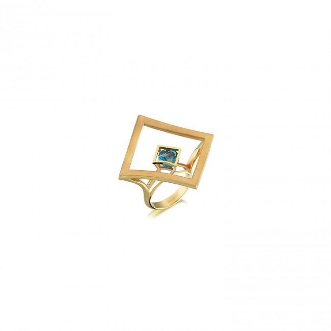 Noghteh Collection - Rumi Noghteh Aquamarine Ring (1)