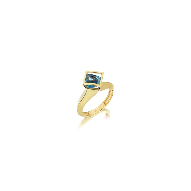 Rumi Noghteh Aquamarine Solitaire Ring - Thumbnail