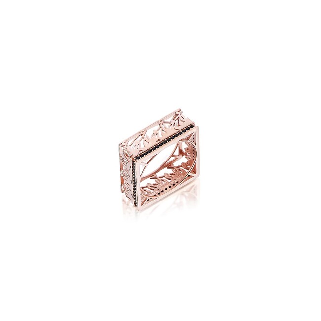 Rumi Collection - Rumi Love Eshgh and Life Jan Square Ring 