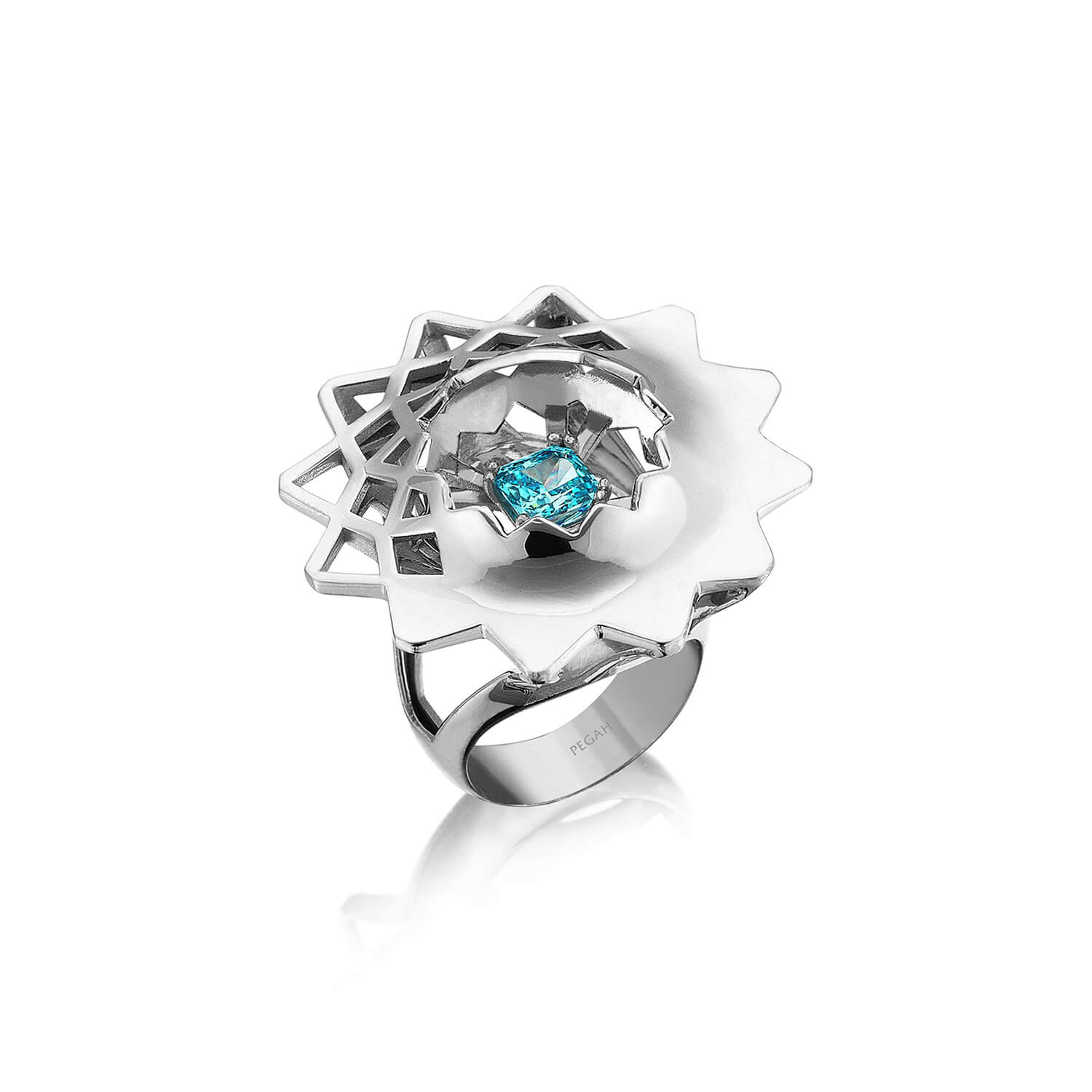 Shams Rind Şems Shams Aquamarine Gümüş Yüzük SHAMS Shams Collection