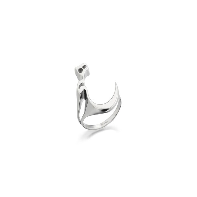 Rumi Heech Large Silver Ring - Thumbnail