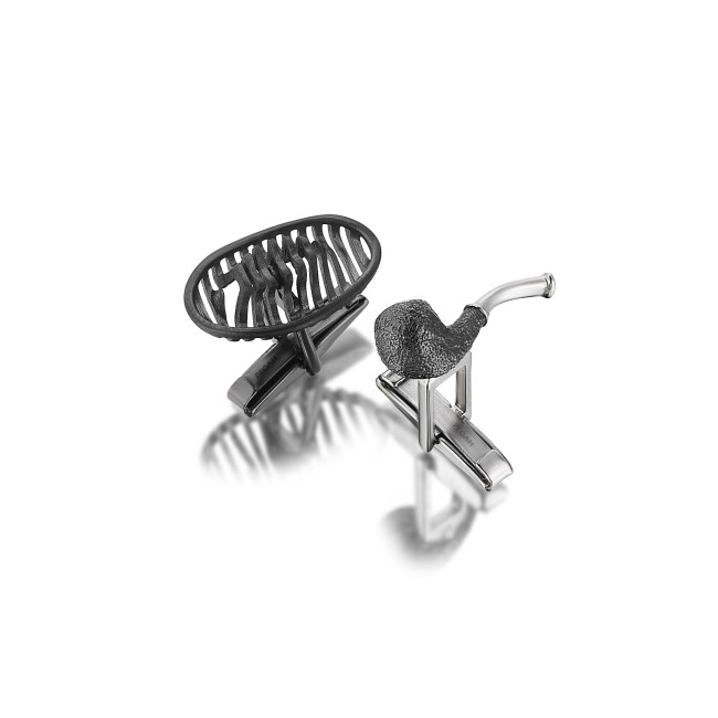 Sabancı Collection - Avni Lifij Hat & Pipe Silver Cufflink