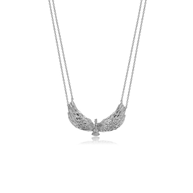 Farvahar Collection - Silver Farvahar Wing Necklace