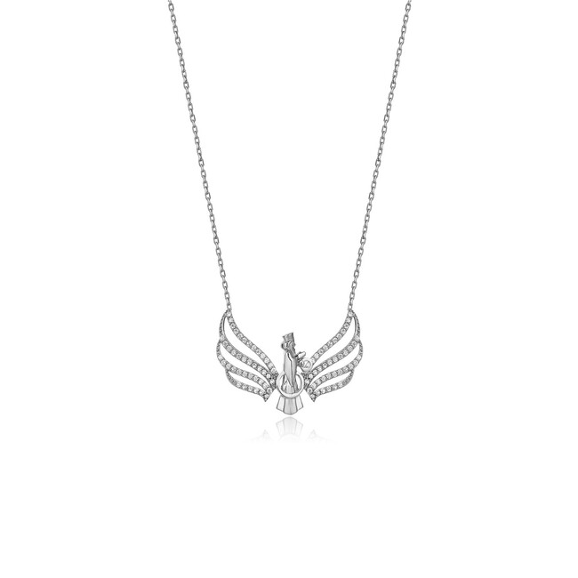 Silver Farvahar Wing Necklace - Thumbnail