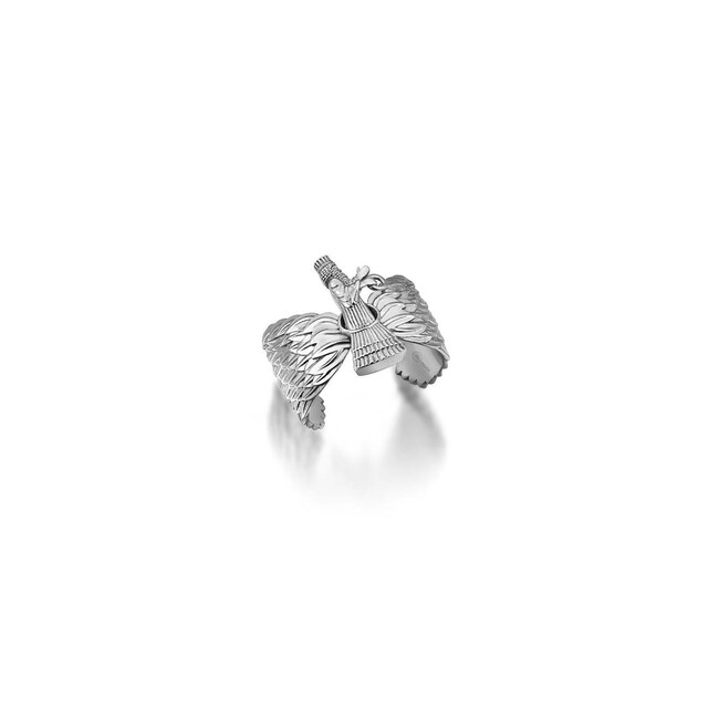 Silver Farvahar Wing Ring - Thumbnail