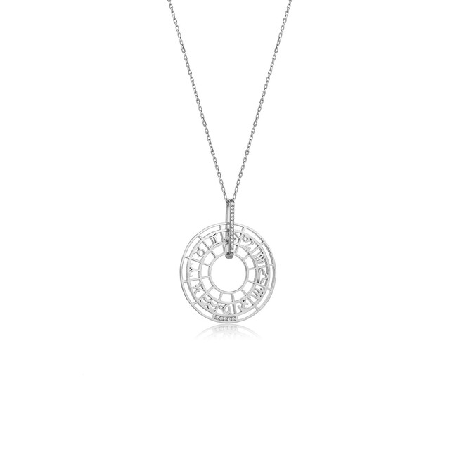 Horoscope Silver Necklace - Thumbnail