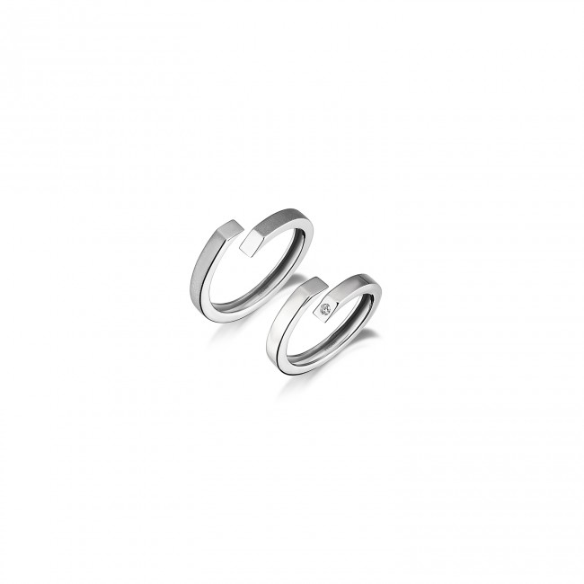 Infinity Couple Silver Ring - Thumbnail