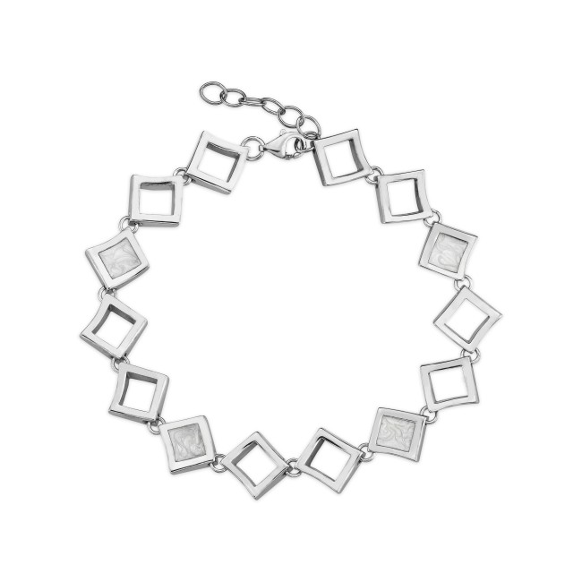 Noghteh Collection - Noghteh Enameled Silver Bracelet