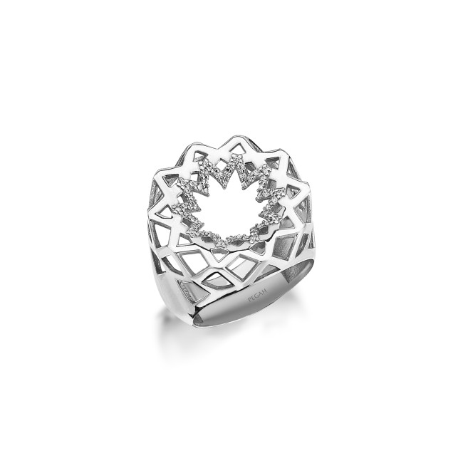 Shams Stone Silver Ring - Thumbnail
