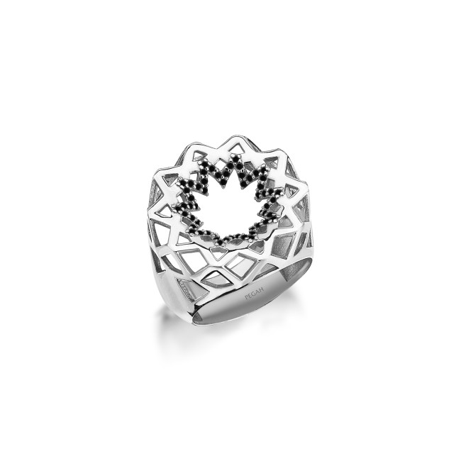 Shams Stone Silver Ring - Thumbnail