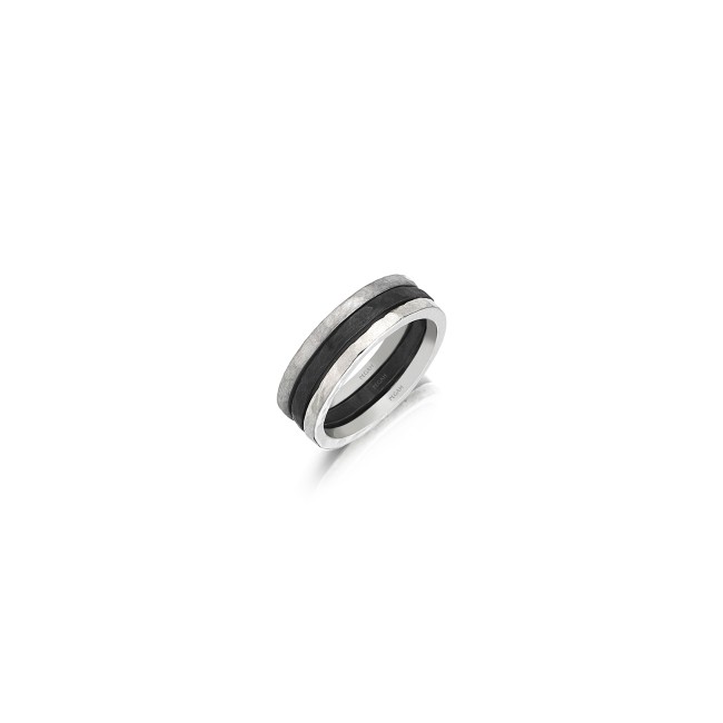 Single Pieces Collection - Triple Magnetite Silver Rings