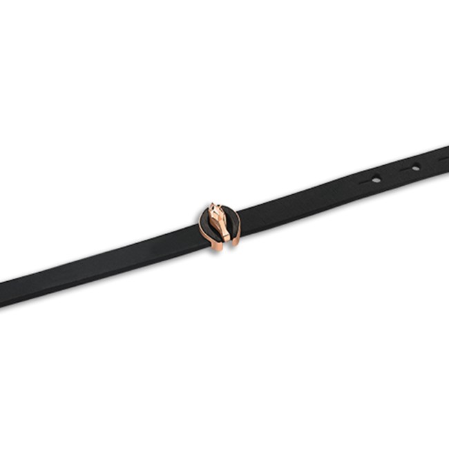 Shabrang Horse Leather Gold Wirstband - Thumbnail