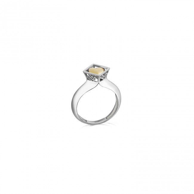 Valentine Love Eshgh Gold+Silver Ring - Thumbnail
