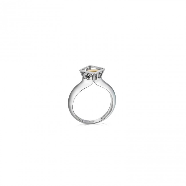 Valentine Love Eshgh Gold+Silver Ring - Thumbnail